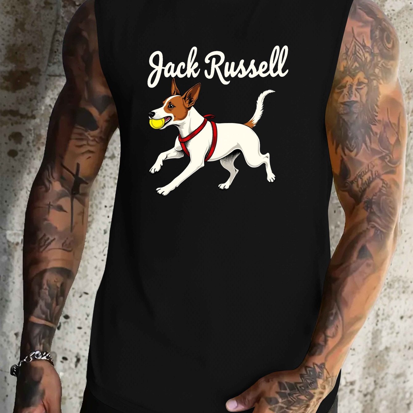 Jack Russell Terrier Atletisk linne, 4 färger, L-XXXXL