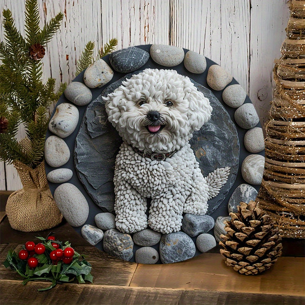 Bichon Frise 3D Effekt Stentryck, vattentät