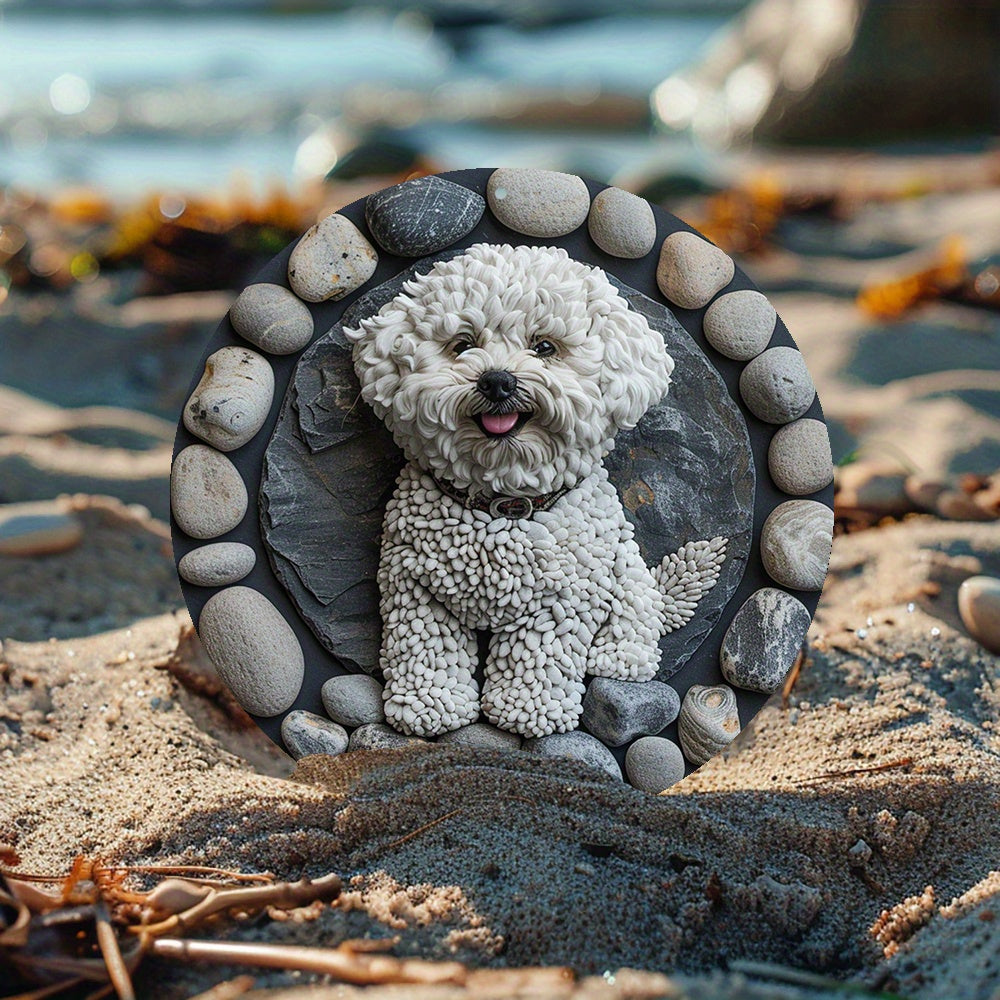 Bichon Frise 3D Effekt Stentryck, vattentät