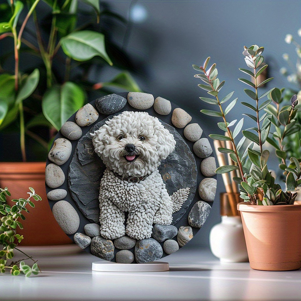 Bichon Frise 3D Effekt Stentryck, vattentät