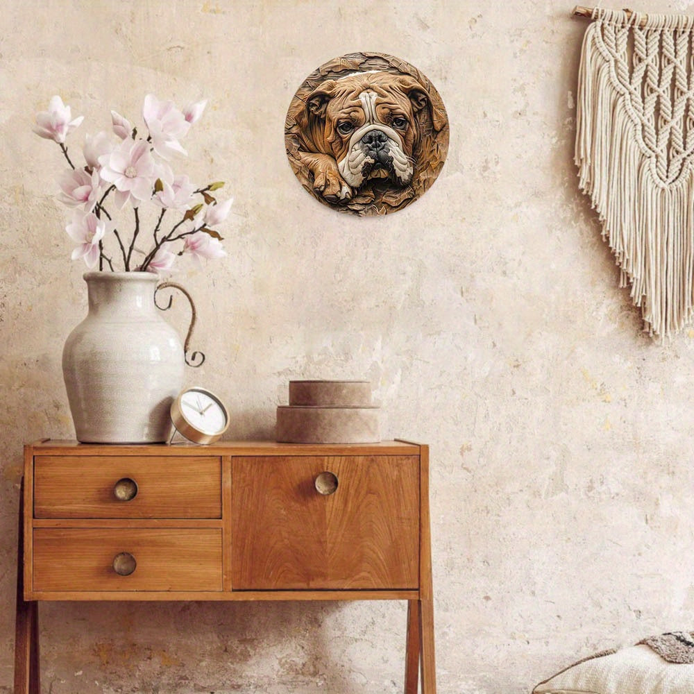 Bulldog dekoration, Trä
