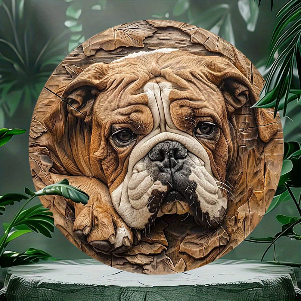 Bulldog dekoration, Trä