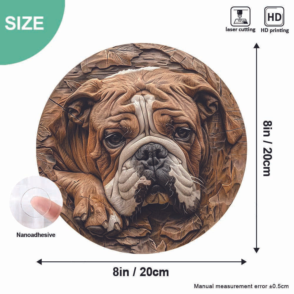 Bulldog dekoration, Trä