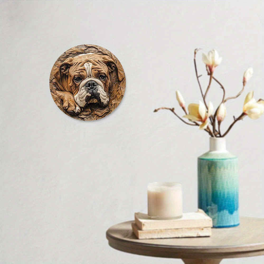 Bulldog dekoration, Trä