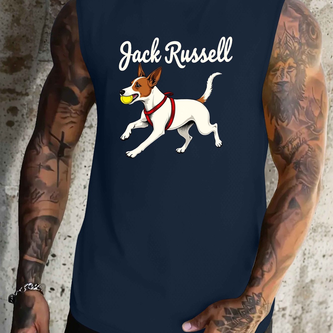 Jack Russell Terrier Atletisk linne, 4 färger, L-XXXXL