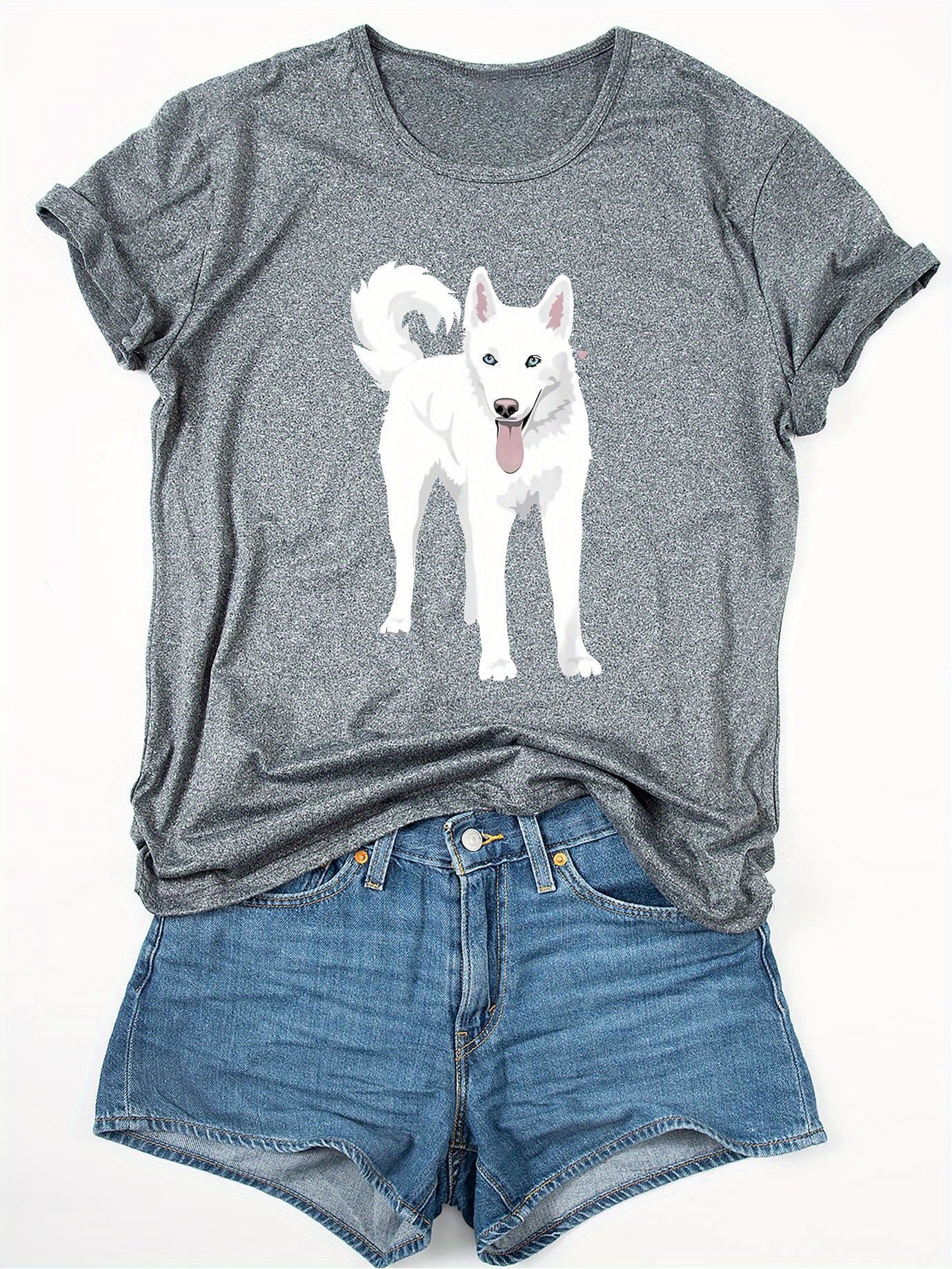 Siberian Huskey T-Shirt, 2 färger, S-XXL