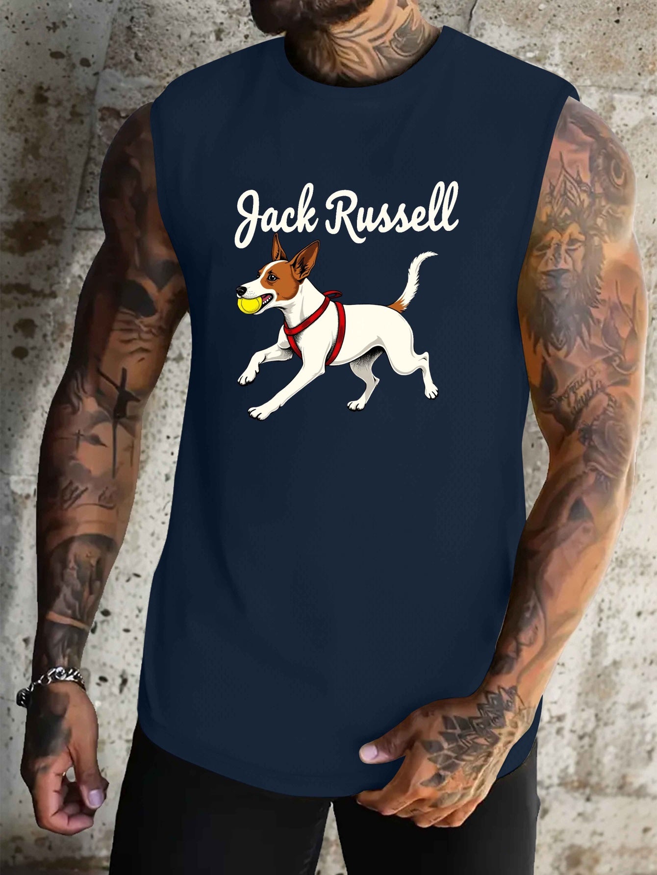 Jack Russell Terrier Atletisk linne, 4 färger, L-XXXXL