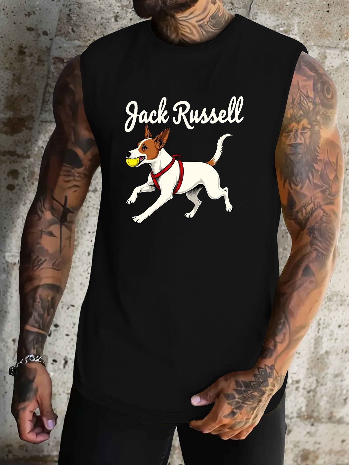 Jack Russell Terrier Atletisk linne, 4 färger, L-XXXXL