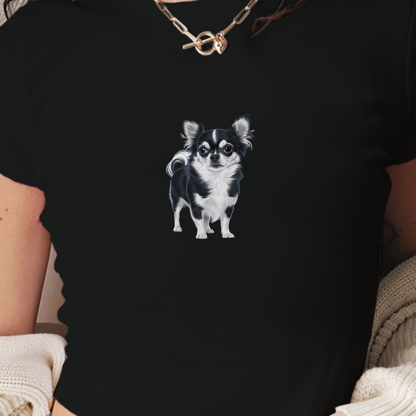 Chihuahua Mag T-shirt, S-XXL, 4 Färger