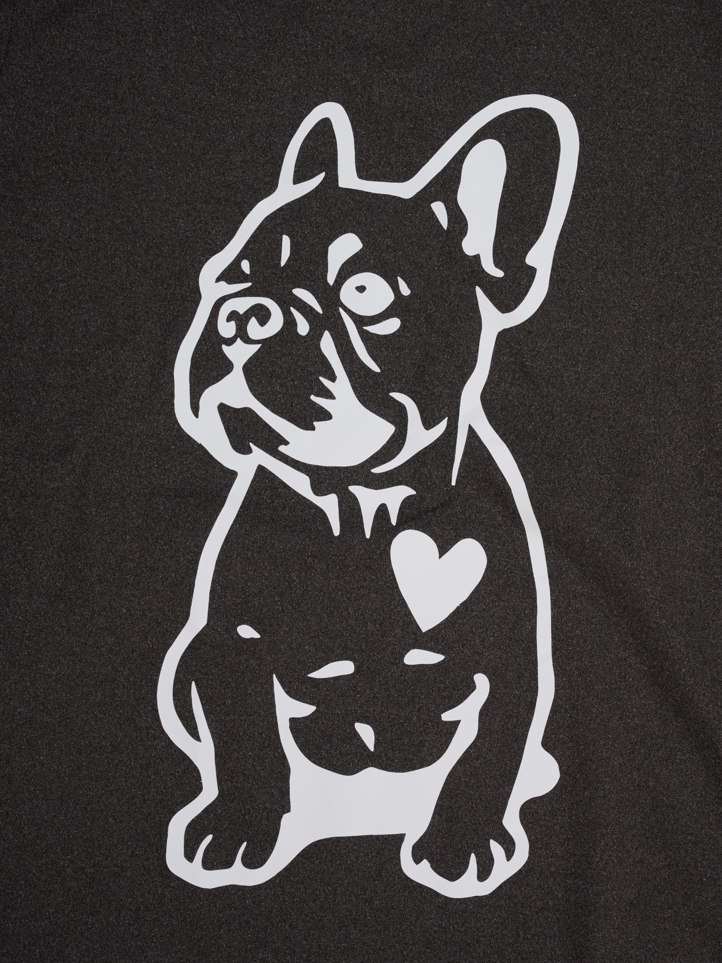 Fransk bulldog T-shirt - S-XXL, Mörkgrå