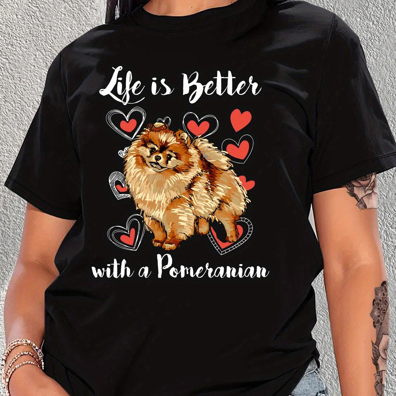Pomeranian T-Shirt - rund hals, S-XXL