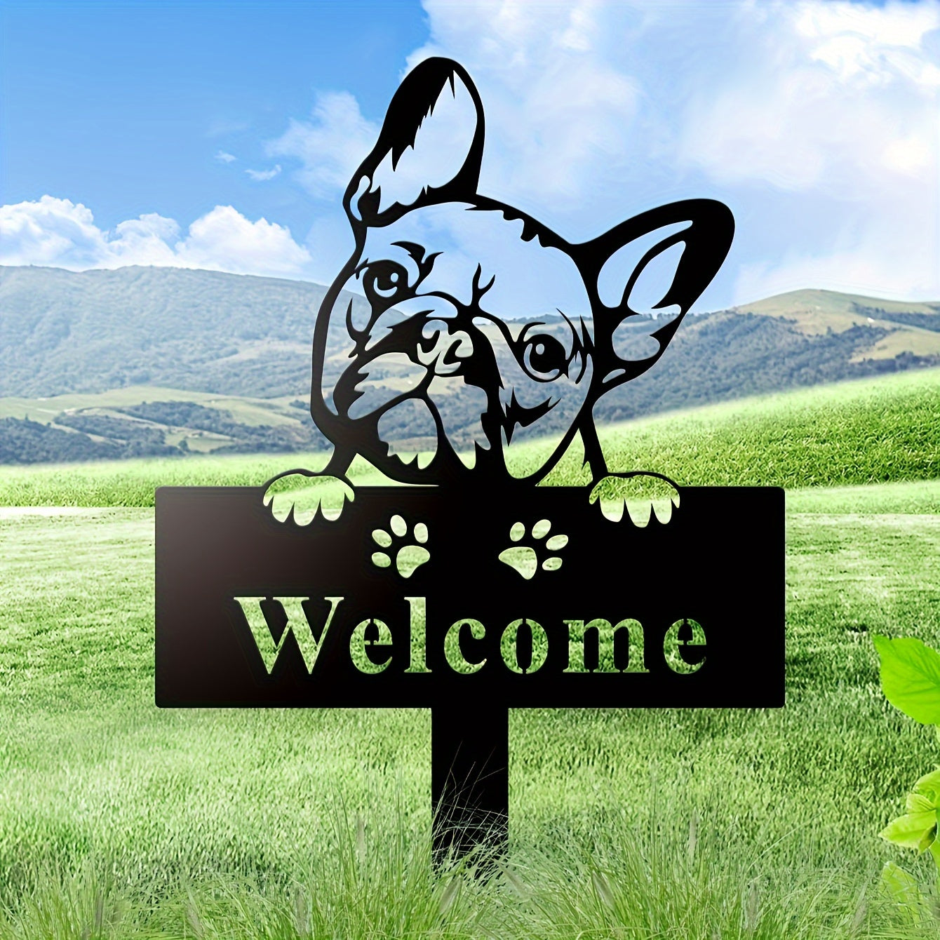 Bulldog Welcome skylt,Metall