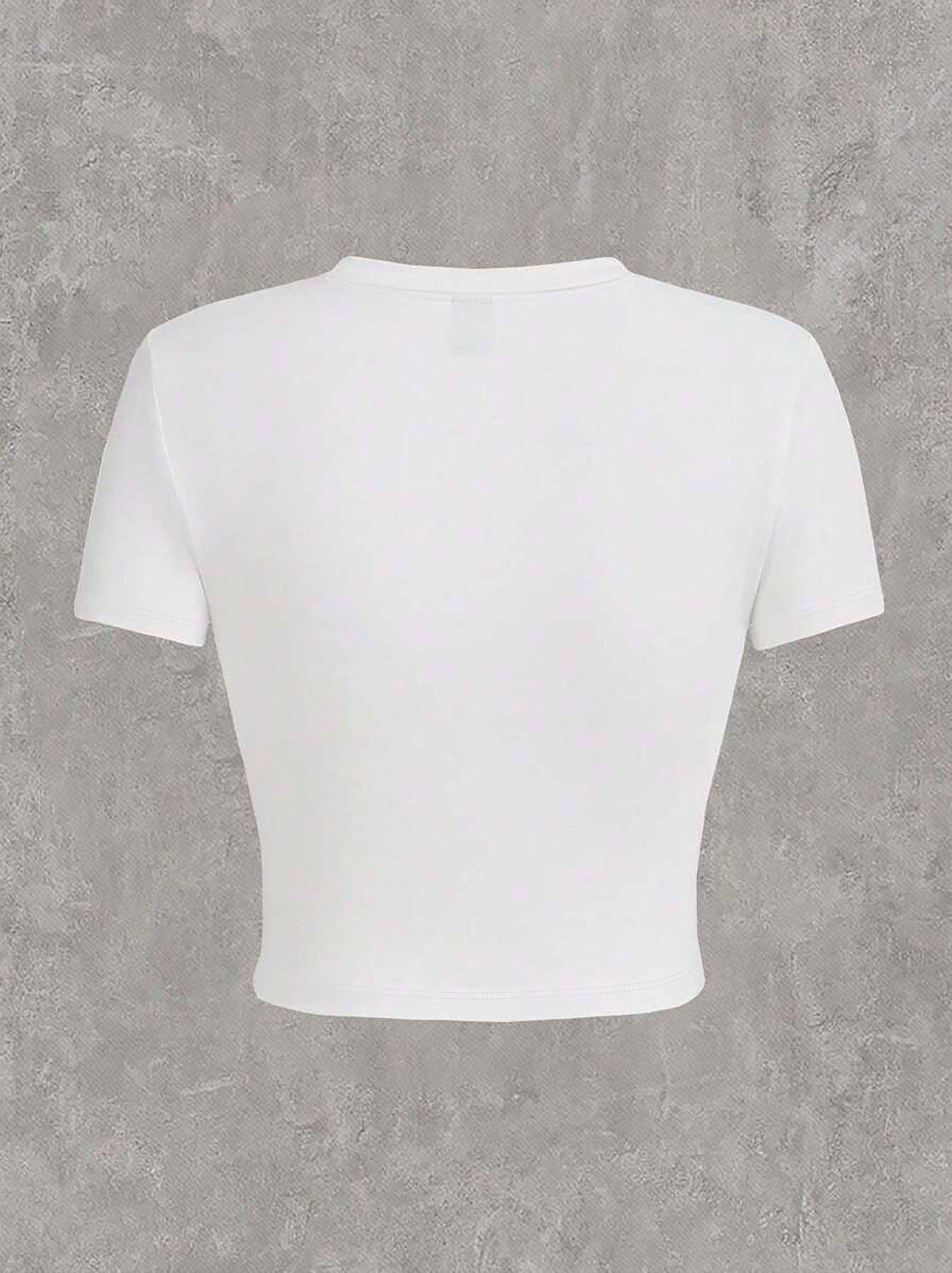 Schnauzer Kortärmad mag T-shirt Y2K-inspirerad, XS-XXL, Vit