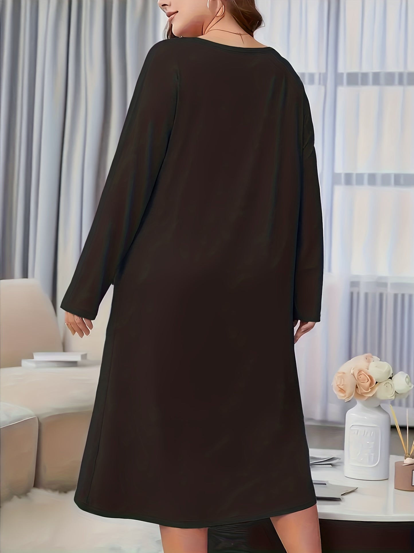 Tax Långärmad loungeklänning, XL-XXXXL