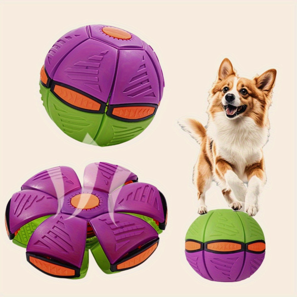 1 st interaktiv hundleksak - tålig hoppande tefatboll i plast