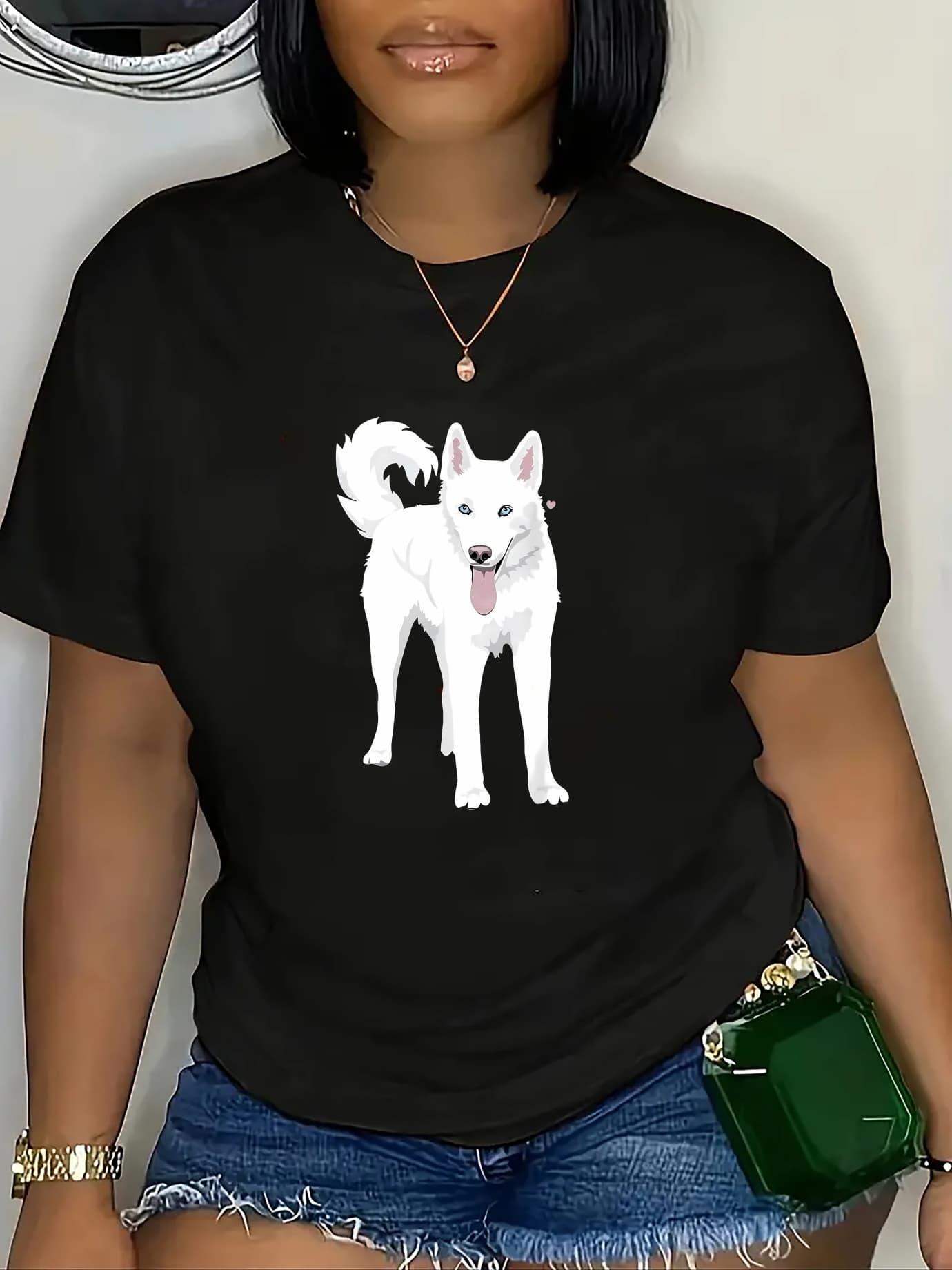 Siberian Huskey T-Shirt, 2 färger, S-XXL