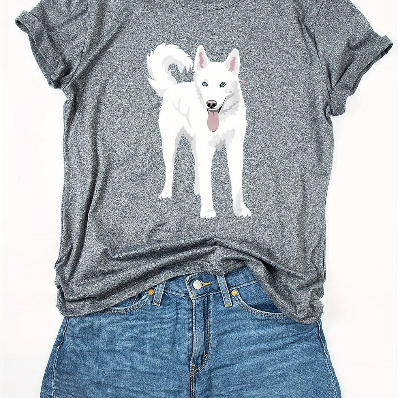 Siberian Huskey T-Shirt, 2 färger, S-XXL