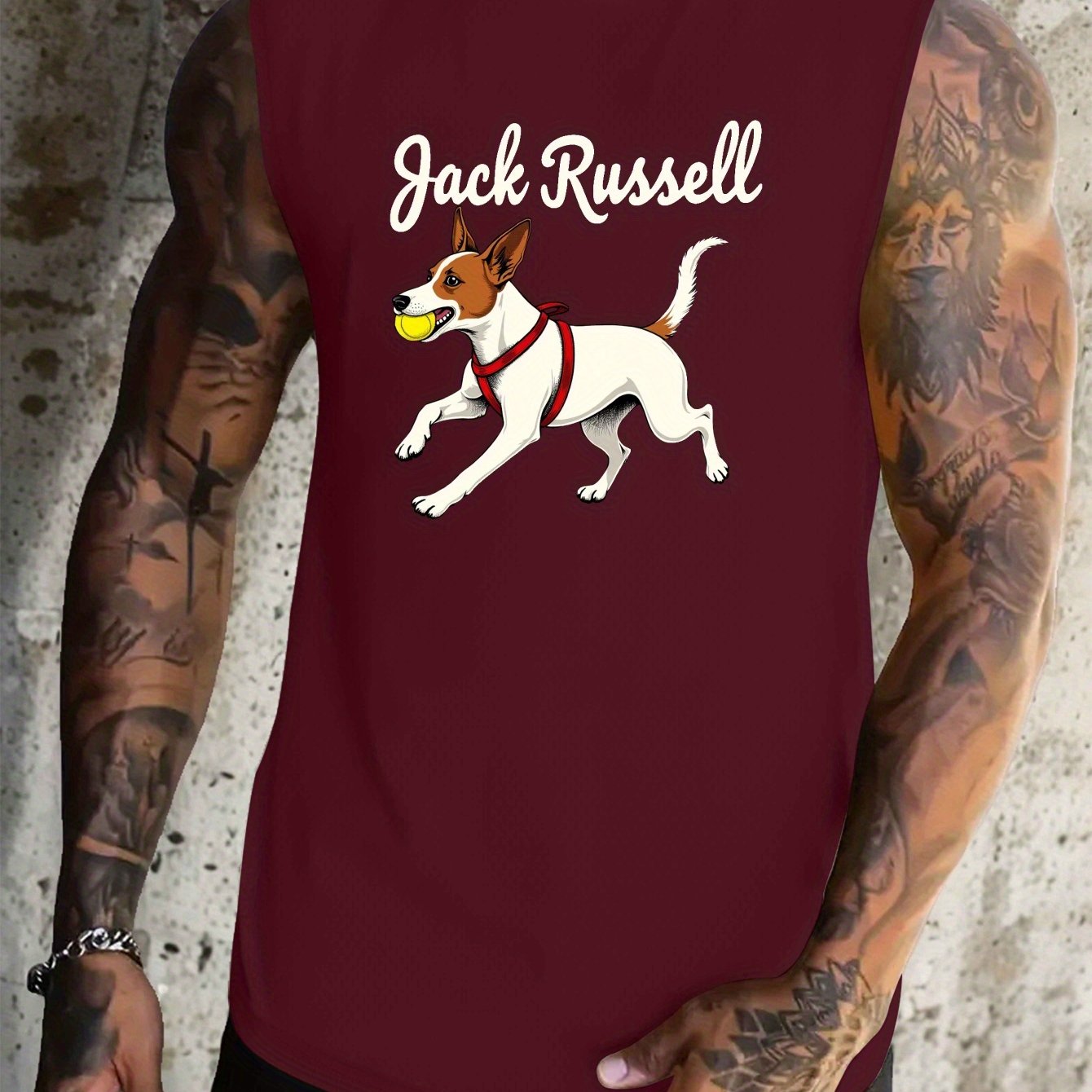 Jack Russell Terrier Atletisk linne, 4 färger, L-XXXXL