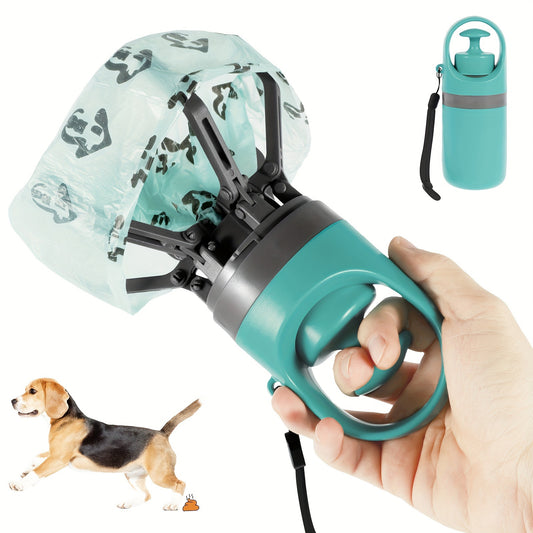 Hands-Free Hund Bajs Scooper med läckagesäker design och avfallspåsar -