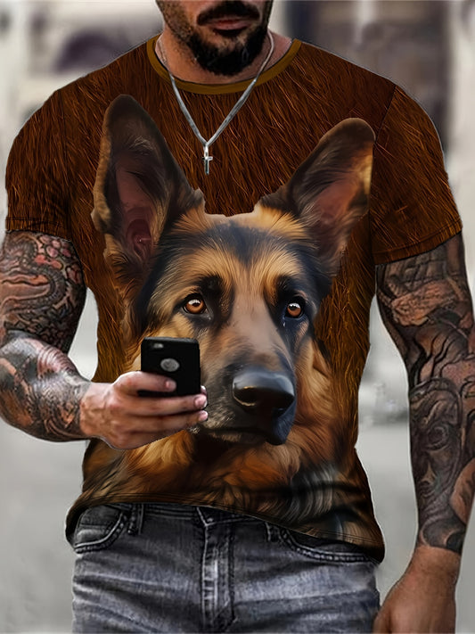 Schäfer T-shirt,  kortärmad, med rund hals - brun, S-XXL