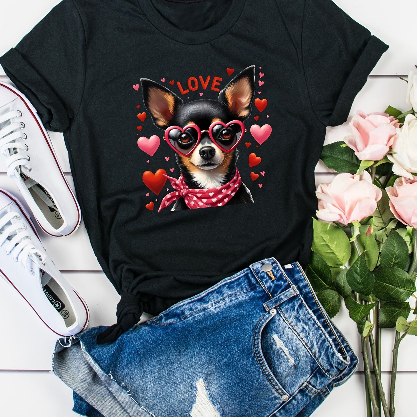 Chihuahua T-Shirt, S-XXL, Svart