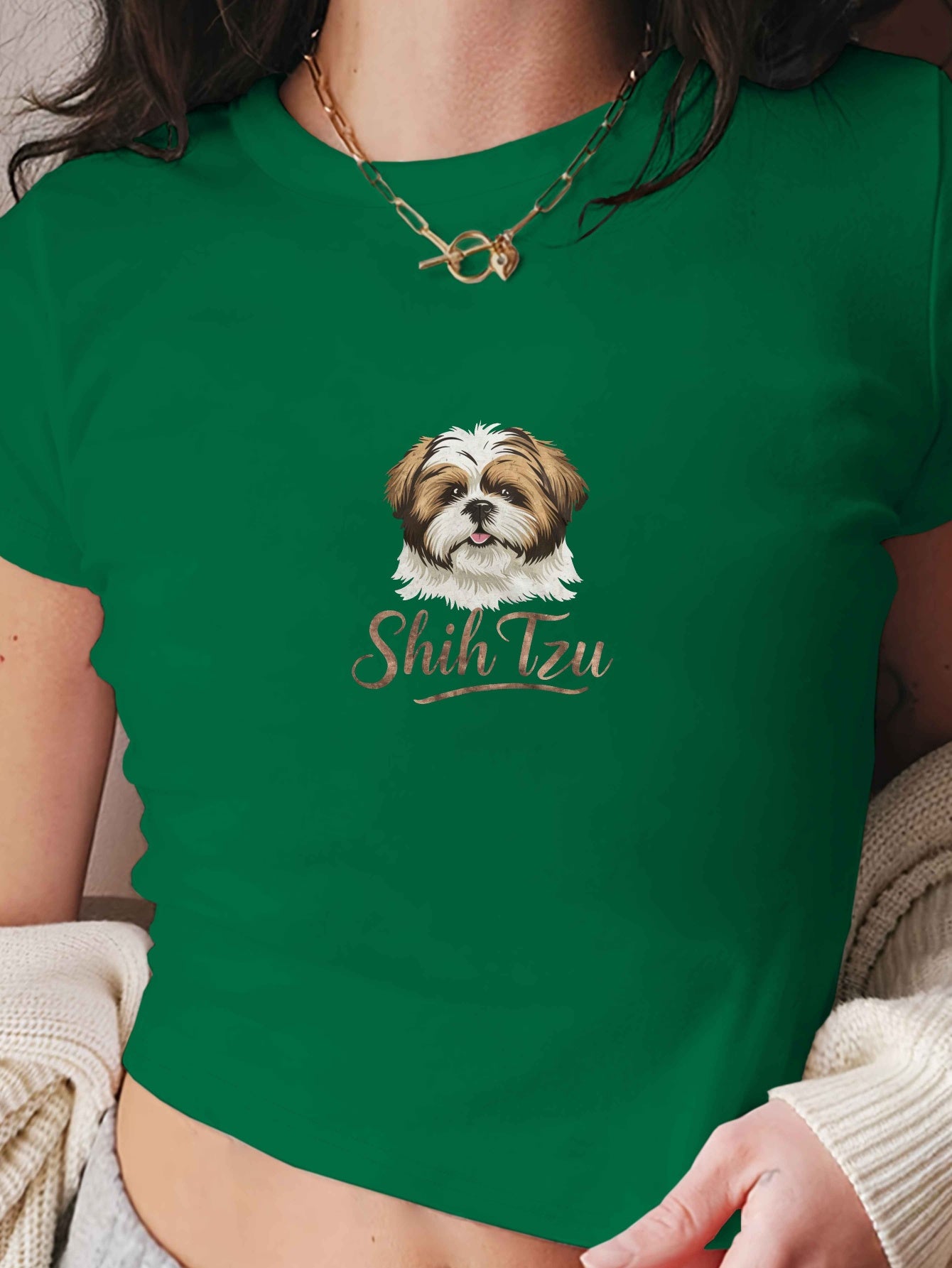 T-shirt med Shih Tzu, S-XXL, 3 Färger