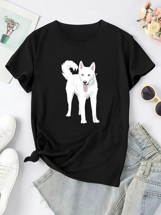 Siberian Huskey T-Shirt, 2 färger, S-XXL