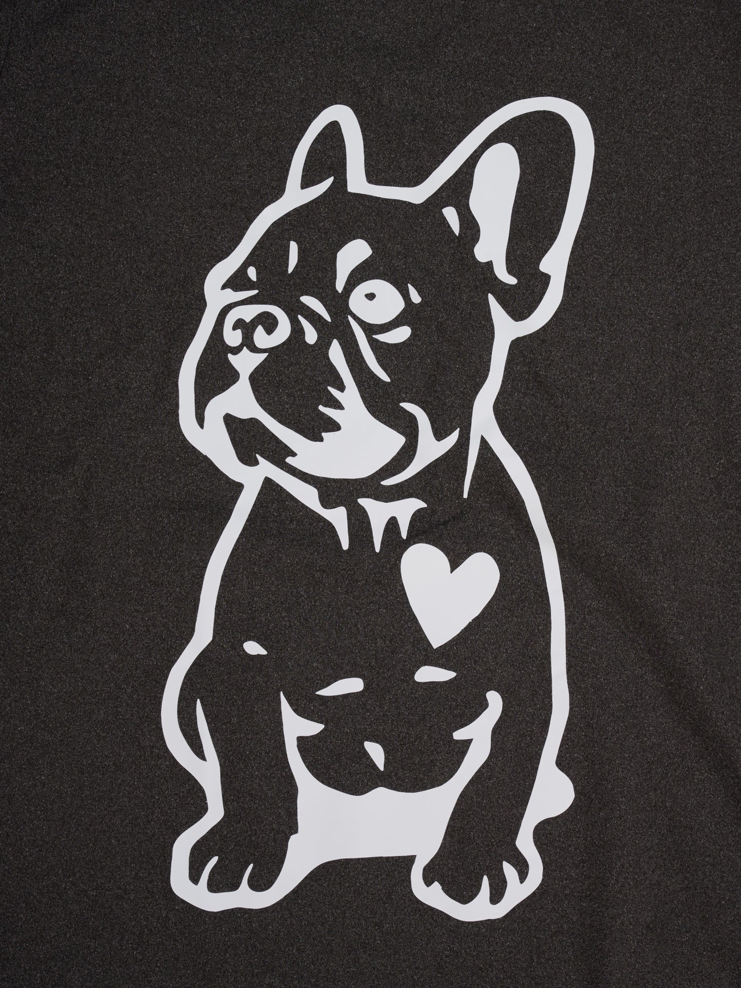 T-shirt med Fransk bulldog - S-XXL, Mörkgrå