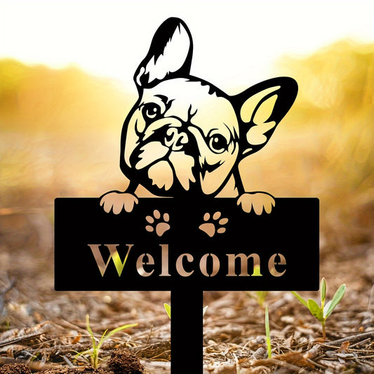 Bulldog Welcome skylt,Metall