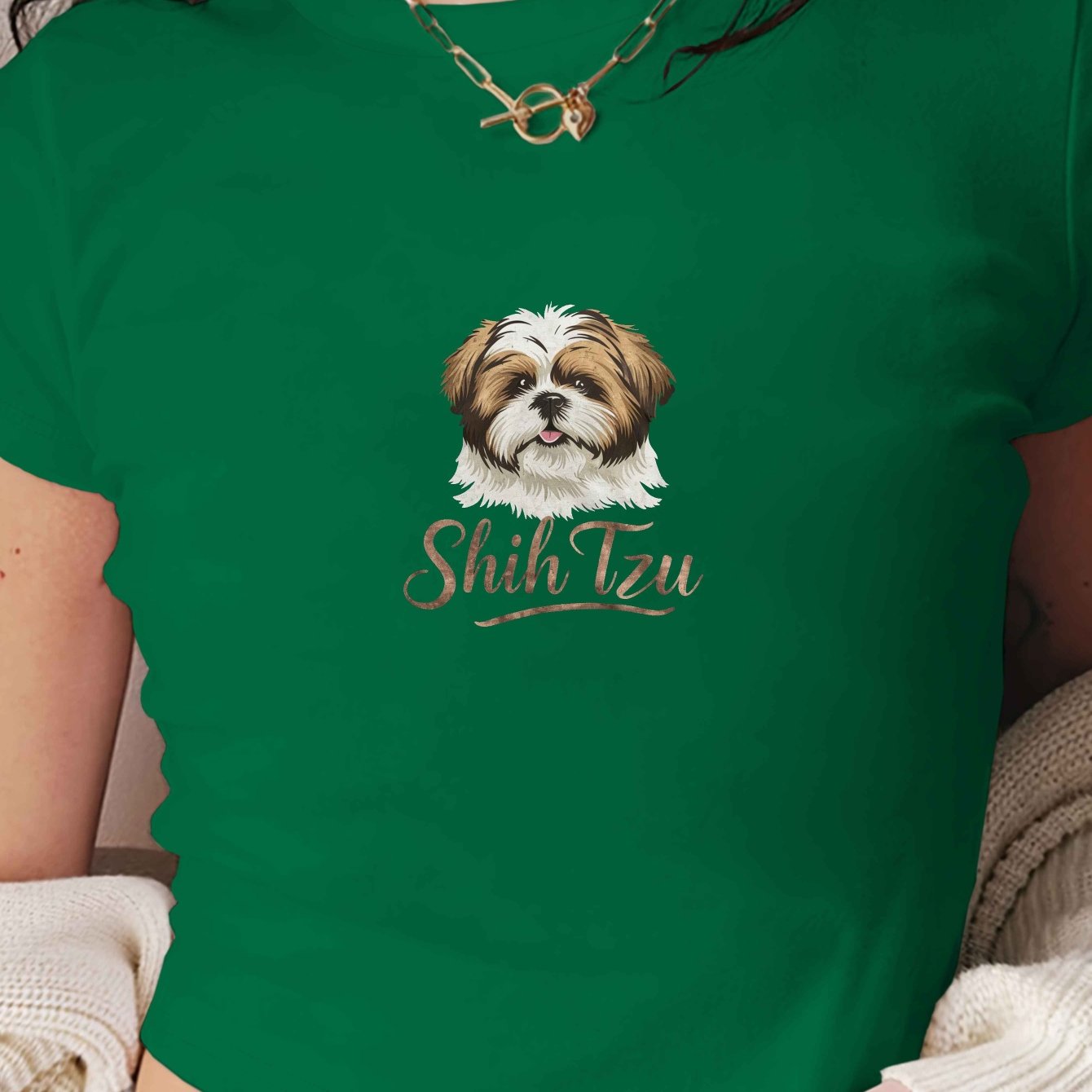 T-shirt med Shih Tzu, S-XXL, 3 Färger