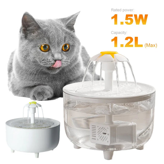 Husdjur Vattenfontän, USB Elektrisk Tyst, 1200ml