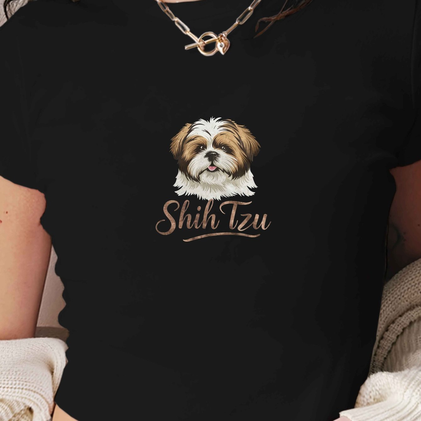 T-shirt med Shih Tzu, S-XXL, 3 Färger