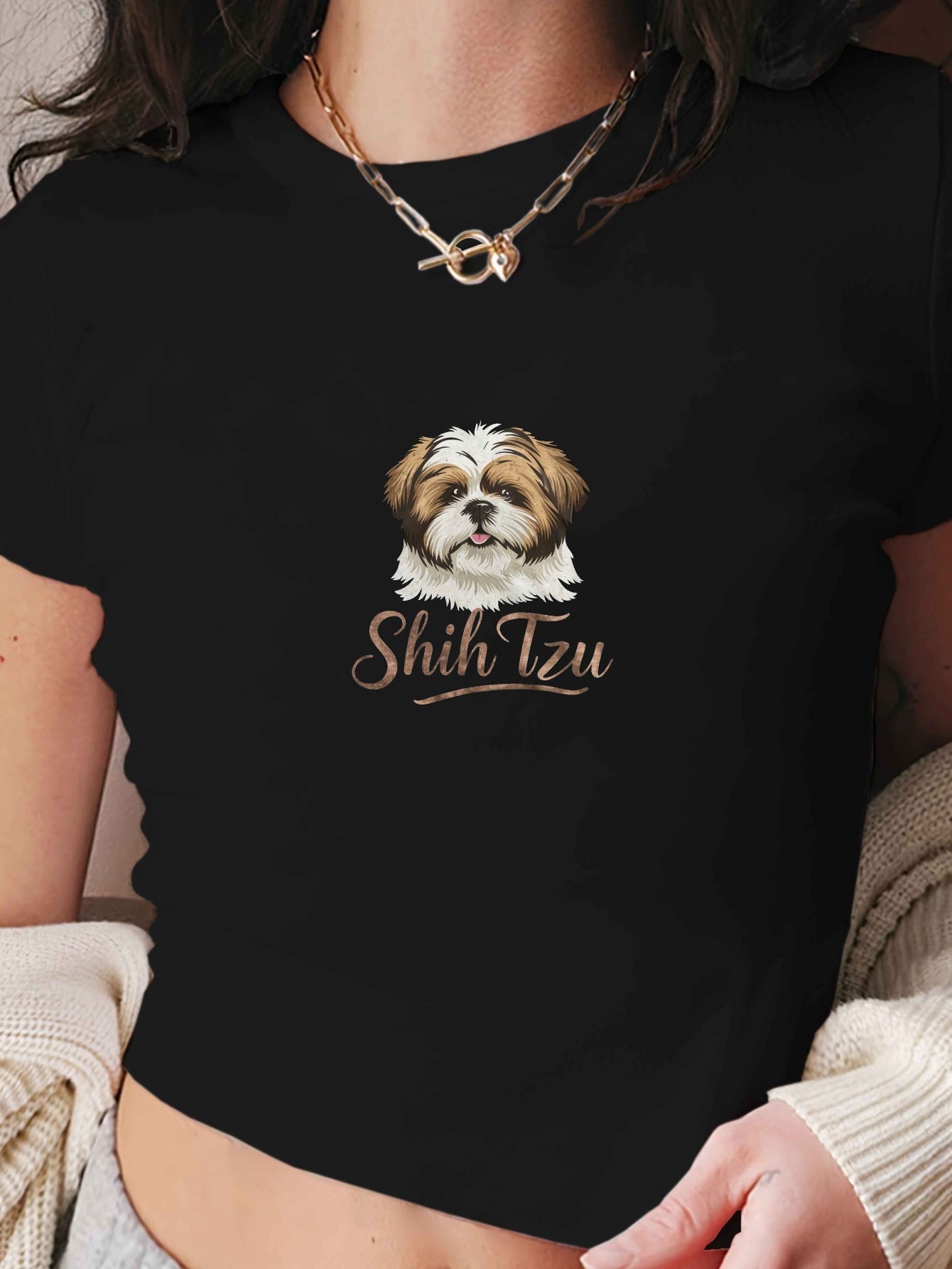 T-shirt med Shih Tzu, S-XXL, 3 Färger